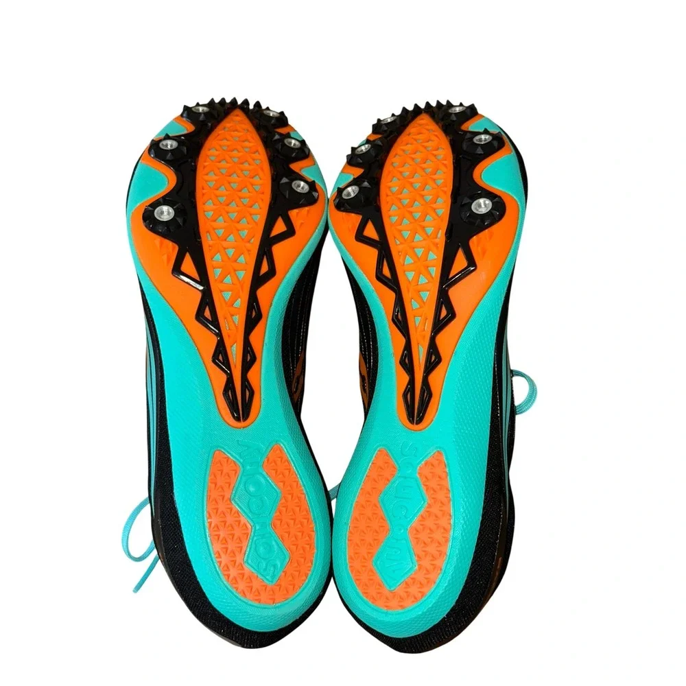 Saucony Ballista MD Mens Track Field Spikes Black Teal Orange S29071-26 Size 11